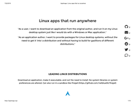 Linux Apps That Run Anywhere