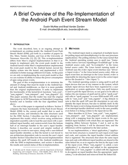 A Brief Overview of the Re-Implementation of the Android Push Event Stream Model