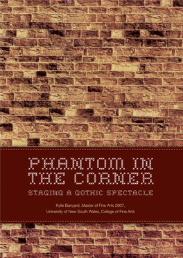 Phantom in the Corner Staging a Gothic Spectacle