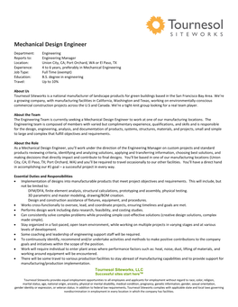 Mechanical Design Engineer