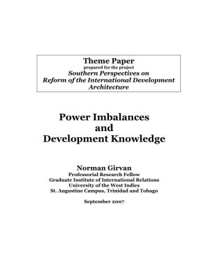 Power Imbalances and Development Knowledge