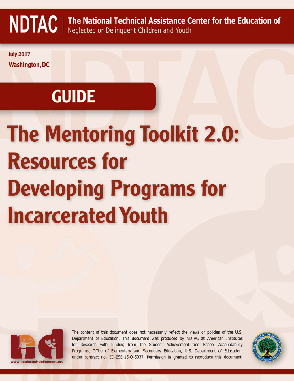 The Mentoring Toolkit 2.0: Resources for Developing Programs for Incarcerated Youth