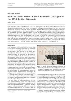 Herbert Bayer's Exhibition Catalogue for the 1930 Section Allemande