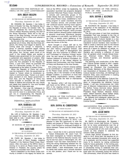 CONGRESSIONAL RECORD— Extensions of Remarks E1580 HON