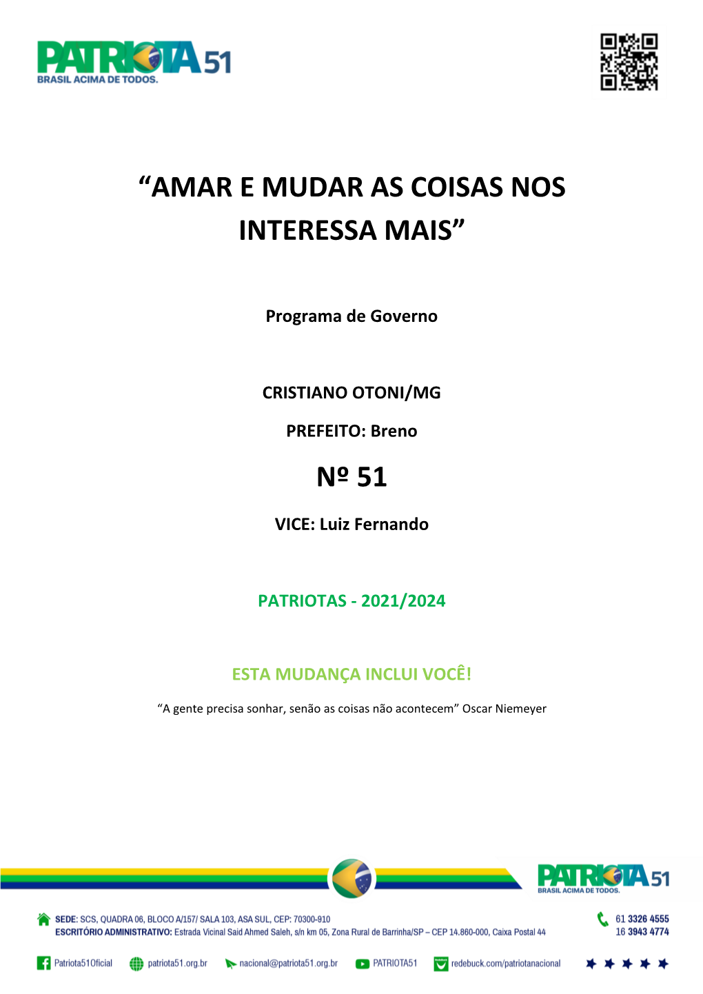 “Amar E Mudar As Coisas Nos Interessa Mais” Nº 51