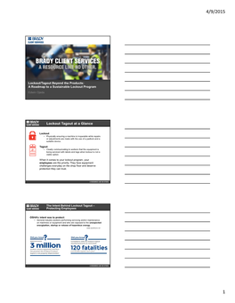 Lockout Tagout at a Glance