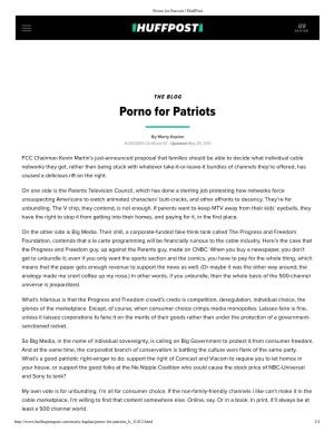 Porno for Patriots | Huffpost