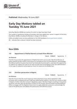 View Early Day Motions PDF File 0.06 MB