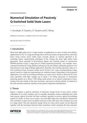 Numerical Simulation of Passively Q-Switched Solid State Lasers