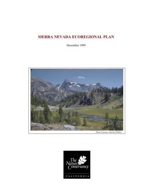 Sierra Nevada Ecoregional Plan