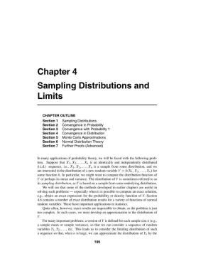 Chapter 4 Sampling Distributions and Limits