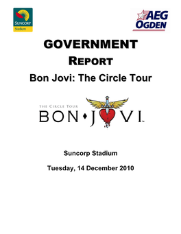 BON JOVI: the CIRCLE TOUR Tuesday, 14 December 2010