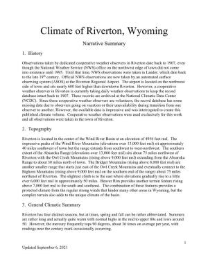 Climate of Riverton, Wyoming