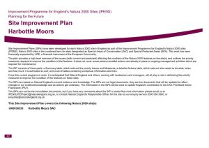 Site Improvement Plan Harbottle Moors