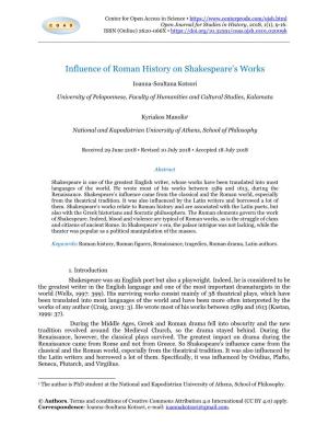 Influence of Roman History on Shakespeare's Works