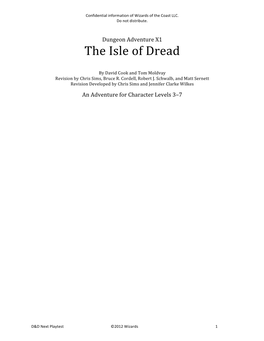 The Isle of Dread