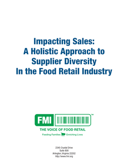 A Holistic Approach to Supplier Diversity in the Food Retail Industry