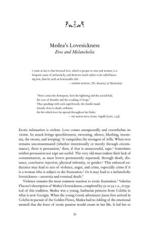 Medea's Lovesickness