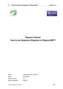 How to Use Sequence Diagrams in Papyrus MDT?