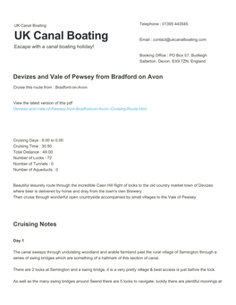 Devizes and Vale of Pewsey from Bradford on Avon | UK Canal Boating