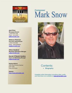 Mark Snow – Biography
