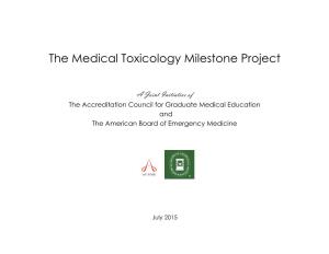 Medical Toxicology Milestone Project