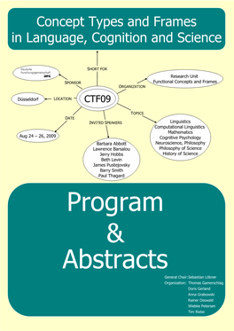 Concept Types and Frames in Language, Cognition and Science