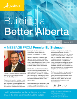 A Message from Premier Ed Stelmach