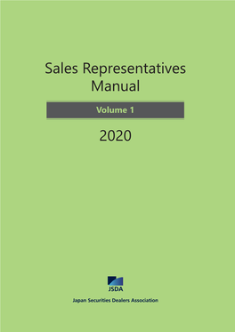 Sales Representatives Manual 2020 ● Volume 1 3 Chapter 1