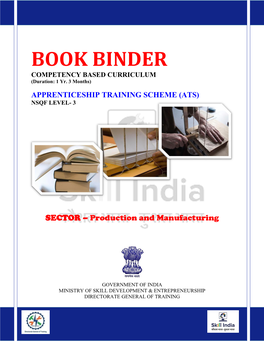 BOOK BINDER COMPETENCY BASED CURRICULUM (Duration: 1 Yr