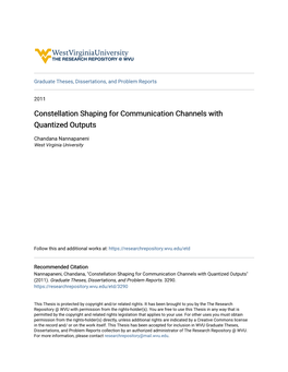 Constellation Shaping for Communication Channels with Quantized Outputs