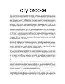 For As Long As She Can Remember, Ally Brooke Has Been on a Path to Self-Discovery