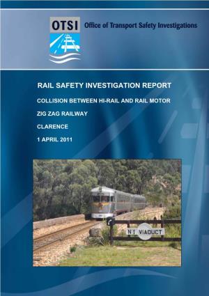 Rail Safety Investigation Report
