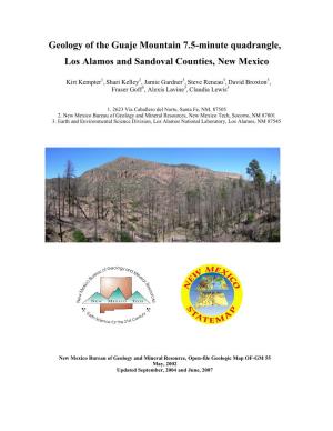 Geologic Map of the Guaje Mountain Quadrangle, Los Alamos And