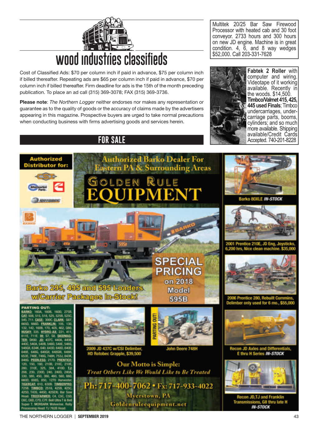 Wood Industries Classifieds