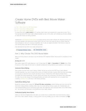 Make Home Movies with Best Movie Maker Software