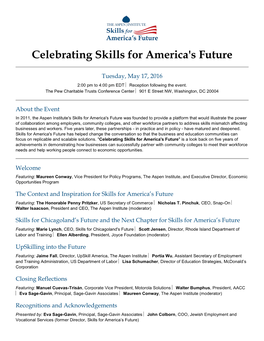 Celebrating Skills for America's Future