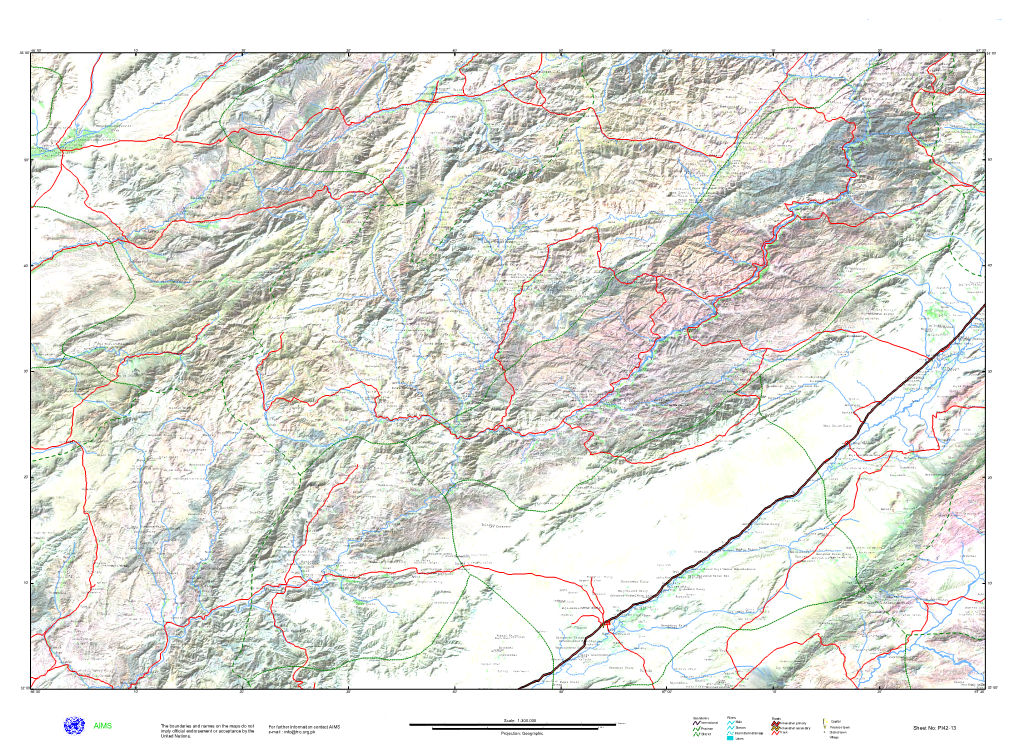 Afghanistan Topographic Maps with Background (PI42-13)