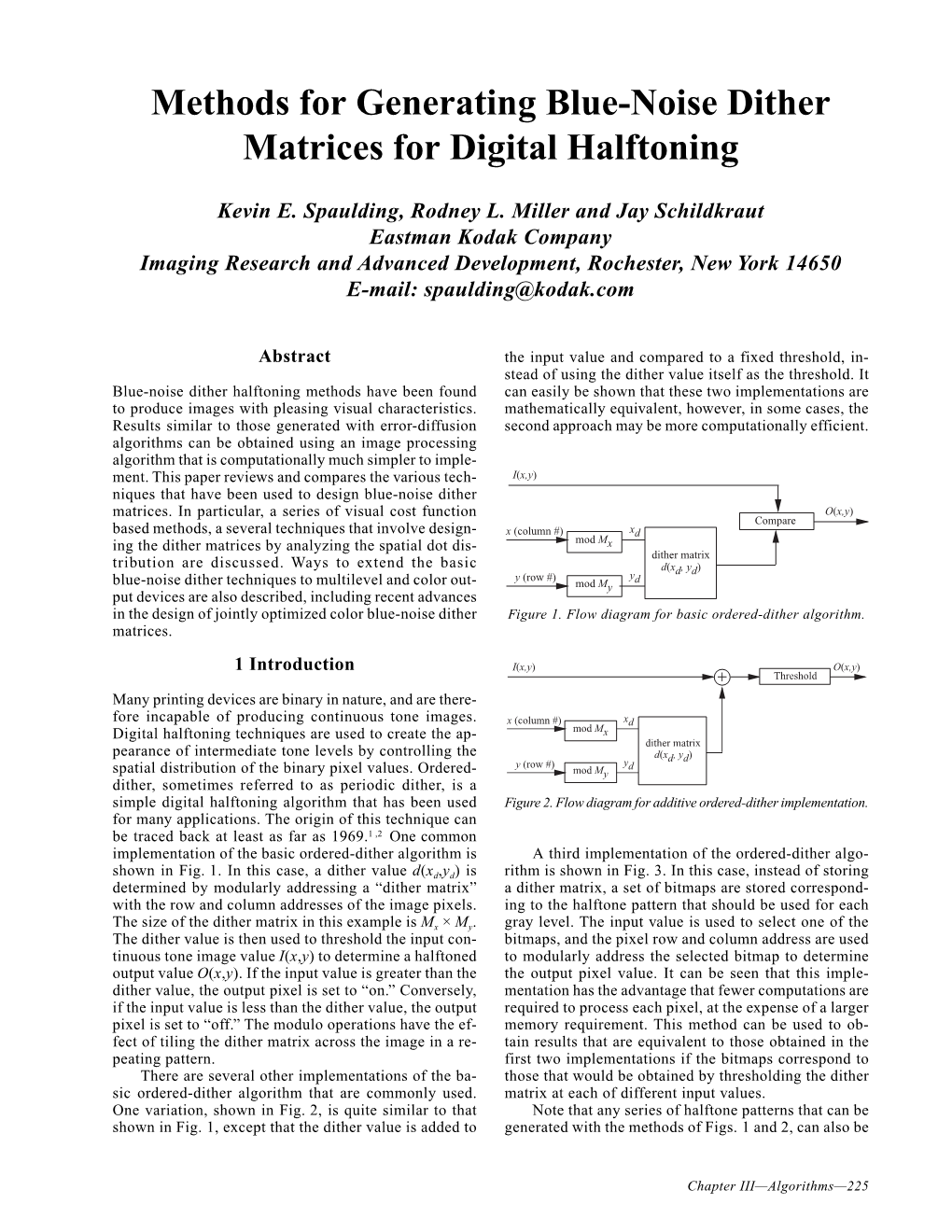 Methods for Generating Blue-Noise Dither Matrices for Digital Halftoning