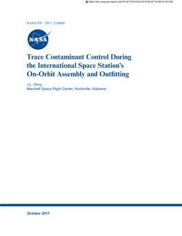 Trace Contaminant Control During the International Space Station's On