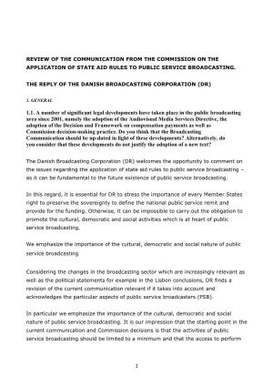 Review of the Communication from the Commission on the Application of State Aid Rules to Public Service Broadcasting