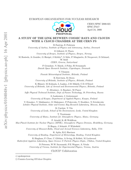 A Study of the Link Between Cosmic Rays and Clouds with a Cloud