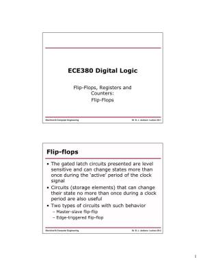 ECE380 Digital Logic Flip-Flops