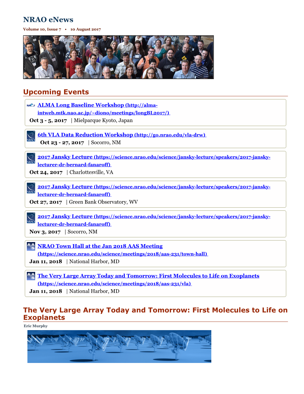 NRAO Enews: Vol. 10, Issue 7