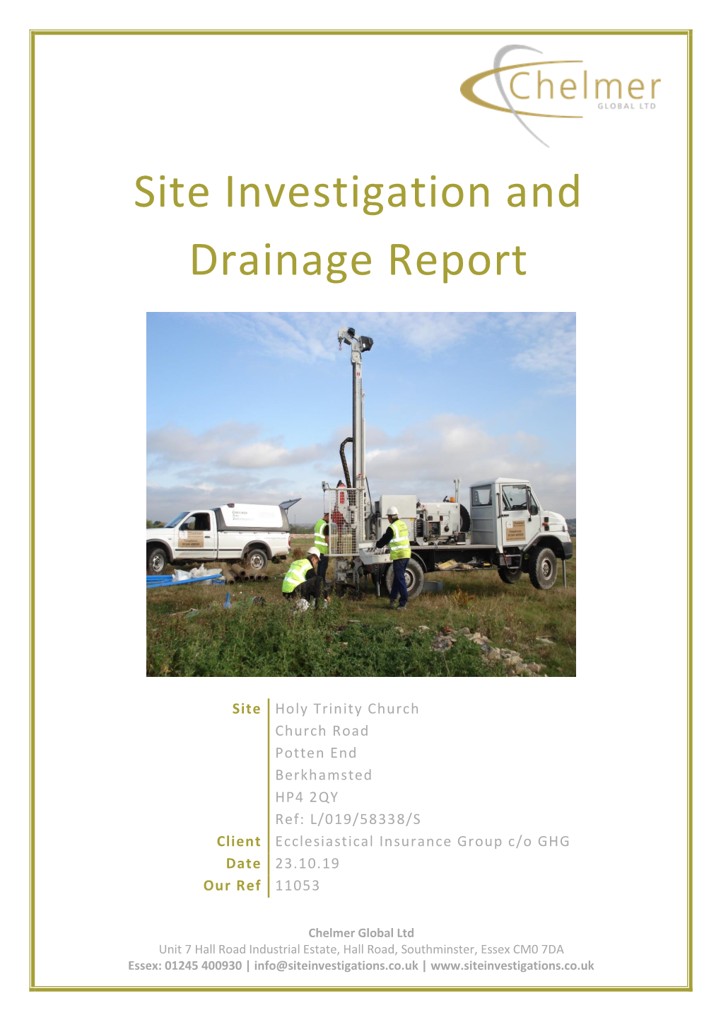 Site Investigation and Drainage Report Content