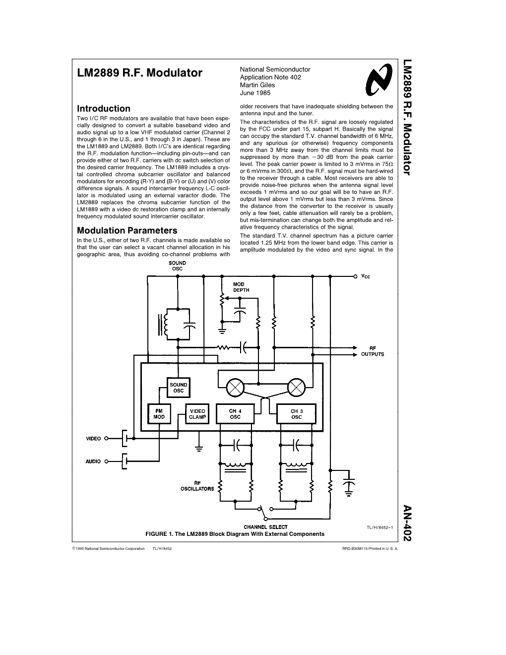 LM2889 RF Modulator