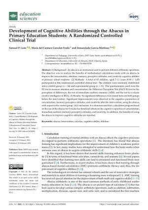 Development of Cognitive Abilities Through the Abacus in Primary Education Students: a Randomized Controlled Clinical Trial