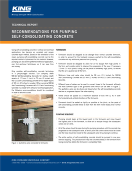 Recommendations for Pumping Self-Consolidating Concrete