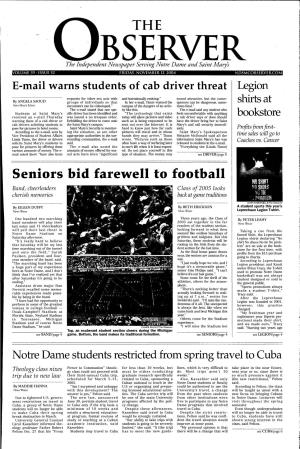 Seniors Bid Farewell to Football Band, Cheerleaders Class of 2005 Looks Cherish Memories Back at Game Traditions