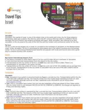 Travel Tips Israel